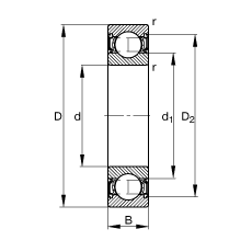 S 6003-2RSR, (j) DIN 625-1 ˜ʵҪߴ, ɂ(c)ܷ