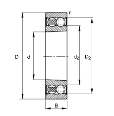 {(dio)S 2210-K-2RS-TVH-C3, (j) DIN 630 (bio)(zhn)Ҫߴ, FF 1:12ɂ(c)ܷ