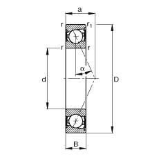 SS B7211-E-2RSD-T-P4S, {(dio)(ji)Ɍb|  = 25ɂ(c)ܷǽ|ƹ