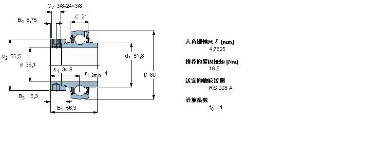 SKF Y-ʽԪYEL208-108-2FӱDƬ